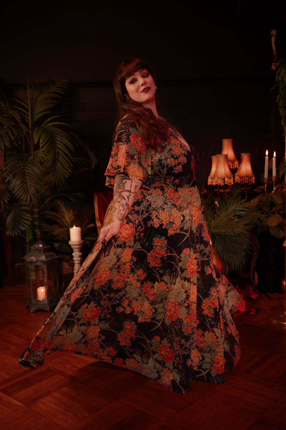 Lydia Wrap Dress in Golden Hour Floral