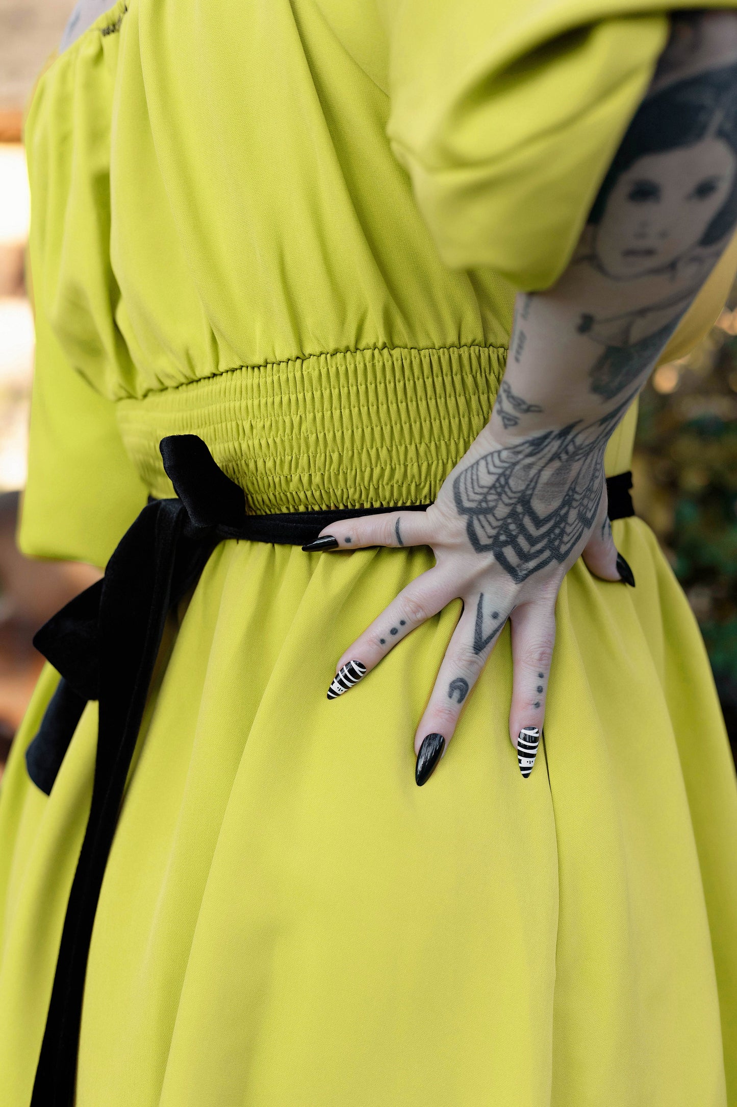 Eva Dress Chartreuse by The Oblong Box Shop