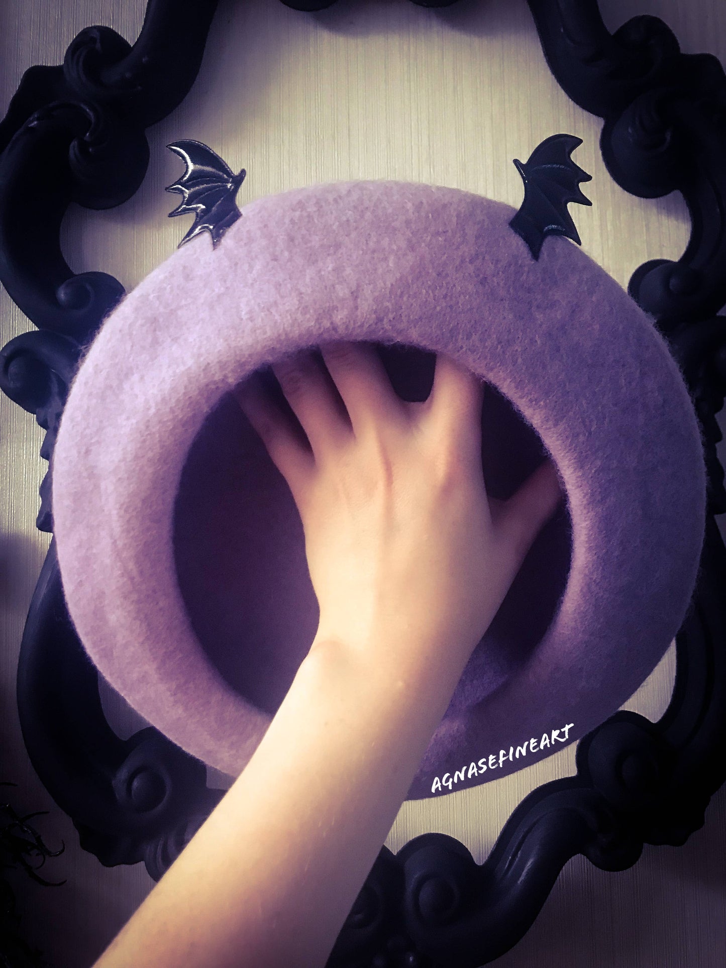 Batty Beret in Lavender from Blessed By Lilith