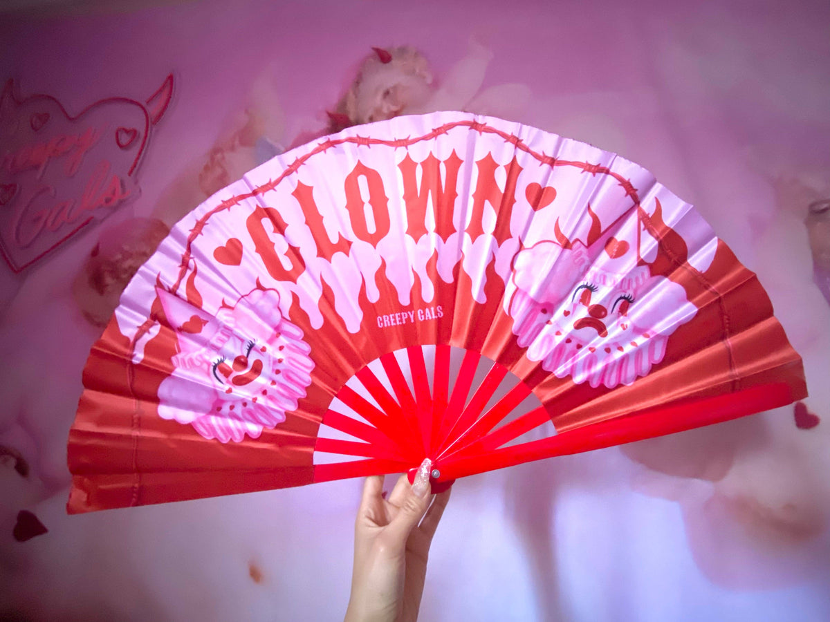 Poopywise the Clown Hand Fan