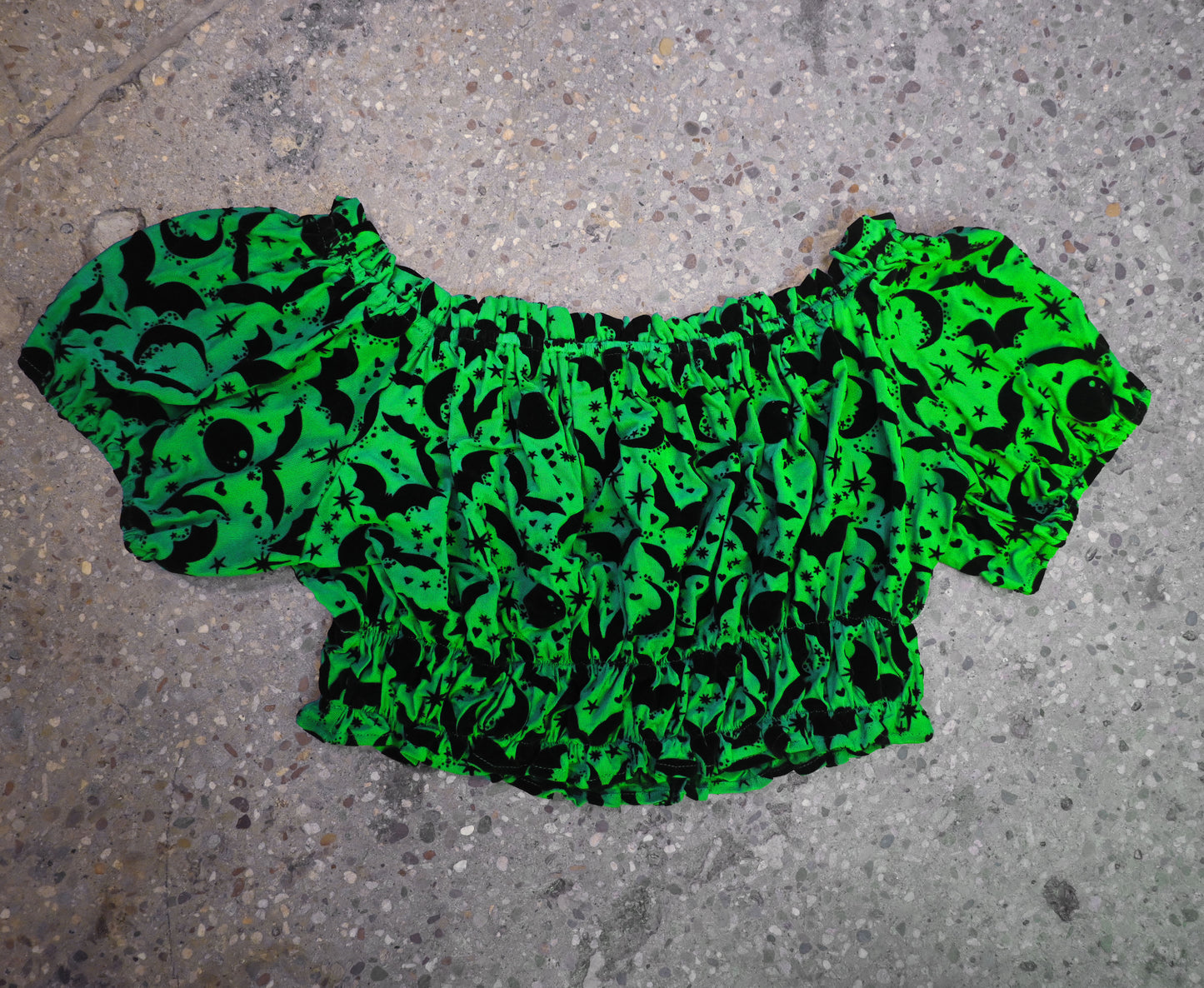 *PRE ORDER* QUEEN OF HALLOWEEN CROPPED MESH CUTIE PIE TOP