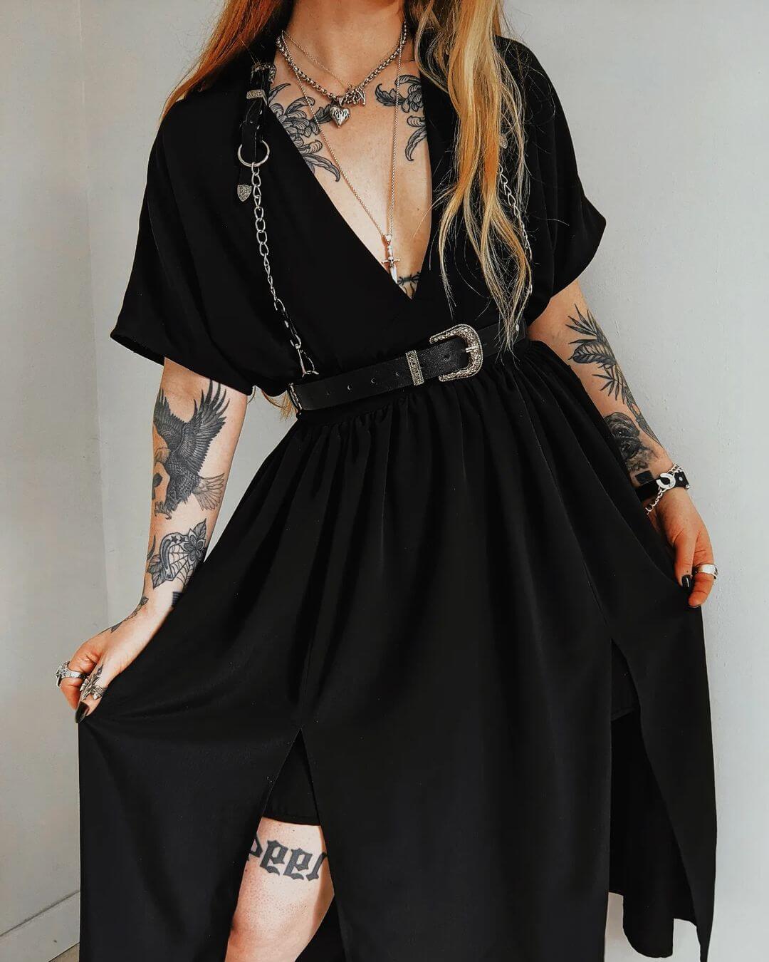 Sharpshooter Western Goth Chain Harness by Lively Ghosts