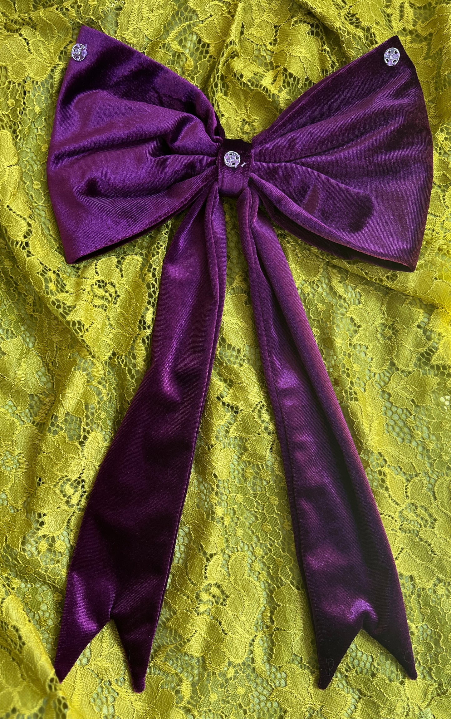 Priscilla Bow in Violet Velvet