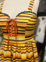 Heidi Swing Dress in Candy Corn Stripe