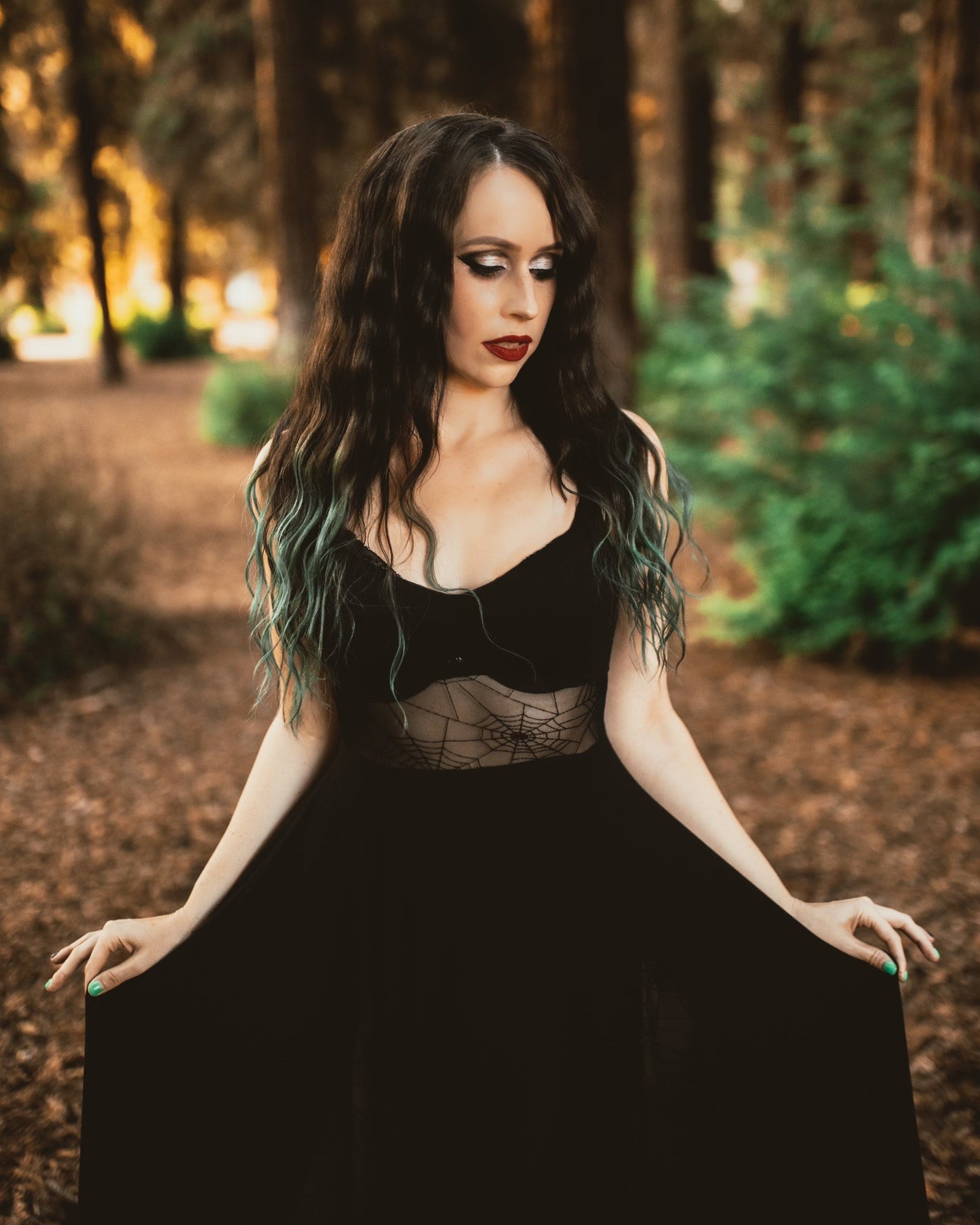 Arachnophobia Maxi Dress Pre-Sale by Weasel Wear