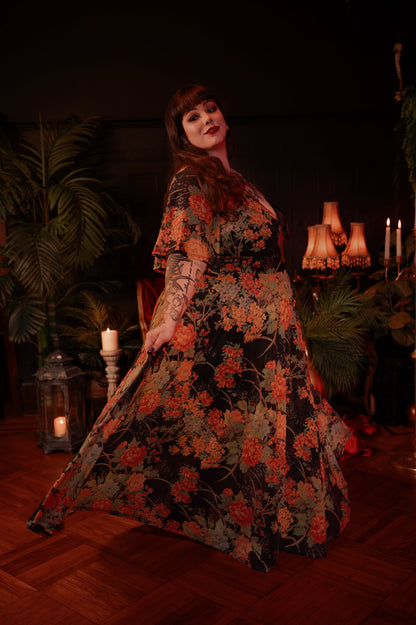 Lydia Wrap Dress in Golden Hour Floral