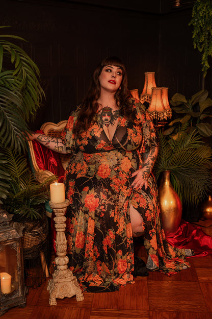 Lydia Wrap Dress in Golden Hour Floral