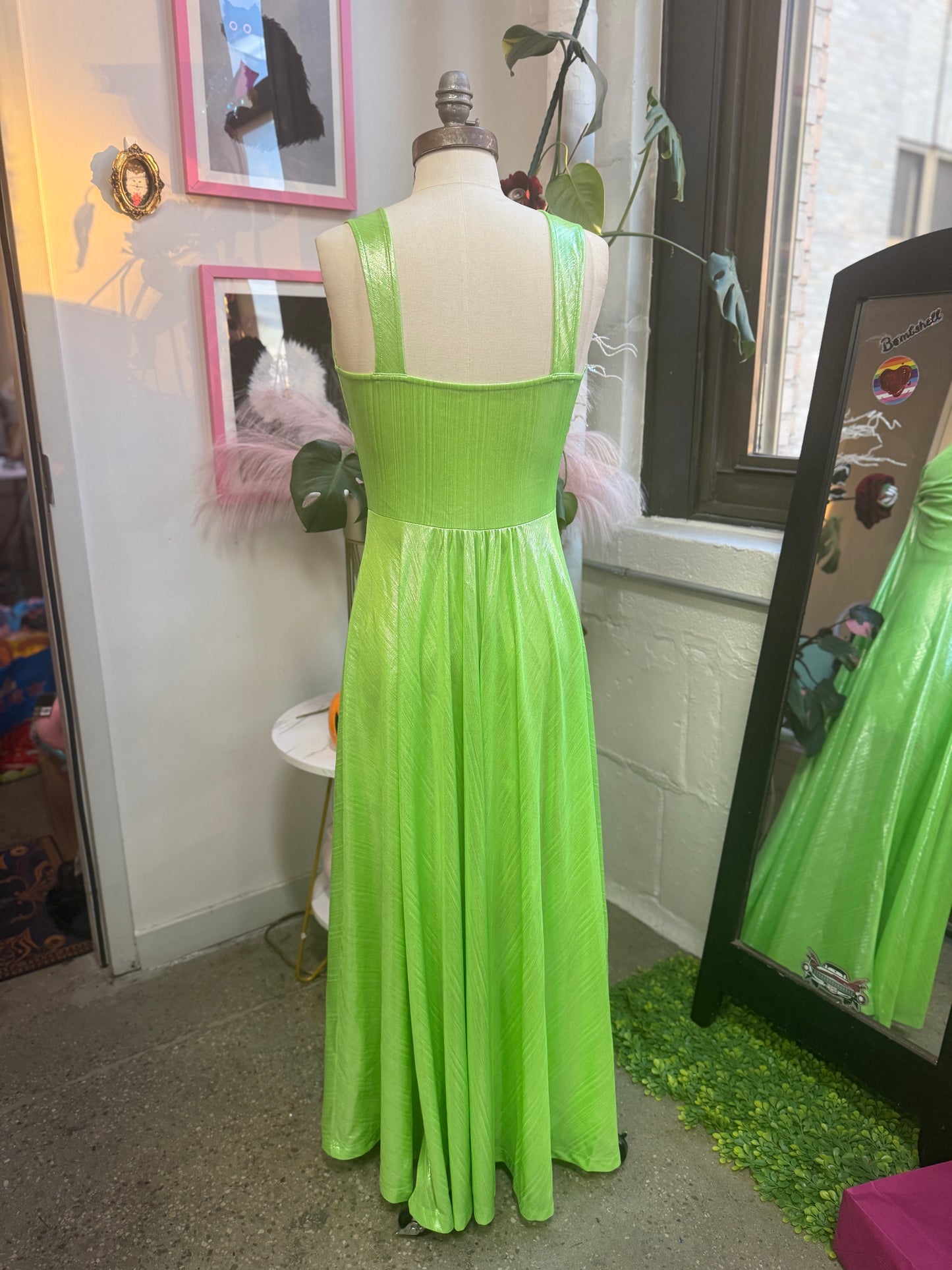 Siren Dress in Slime Queen Green XL