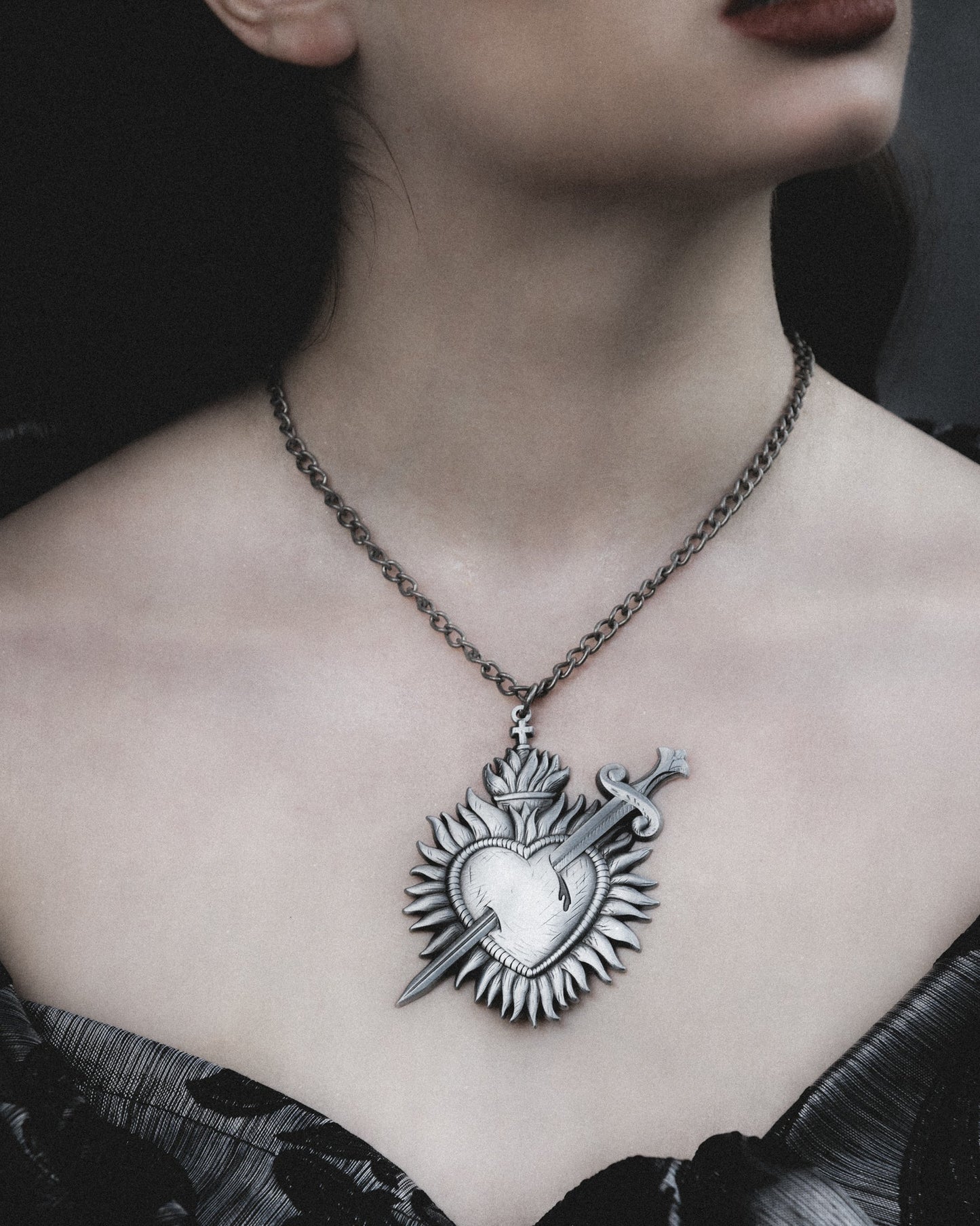 Sacred Heart Necklace by The Pretty Cult