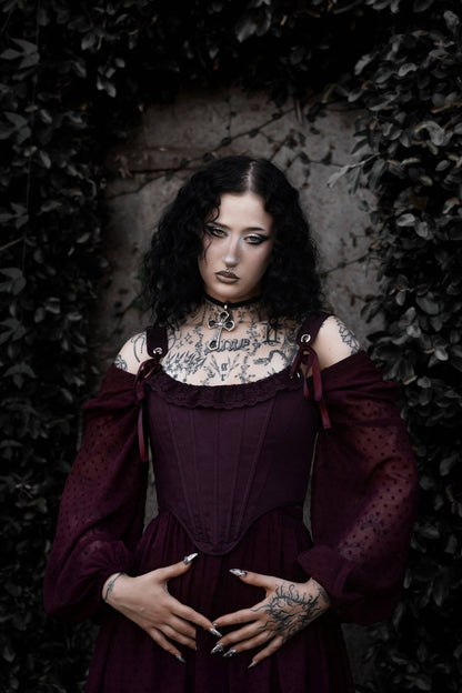 Eclipse Dress in Burgundy by Lively Ghosts