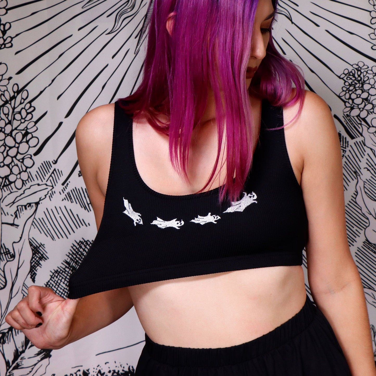 HOWLING GHOST - Thermal Bra Top by Black Thorn LA