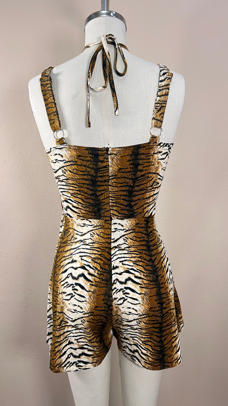 Barbados Baby Romper in Tiger by Elle Rebel