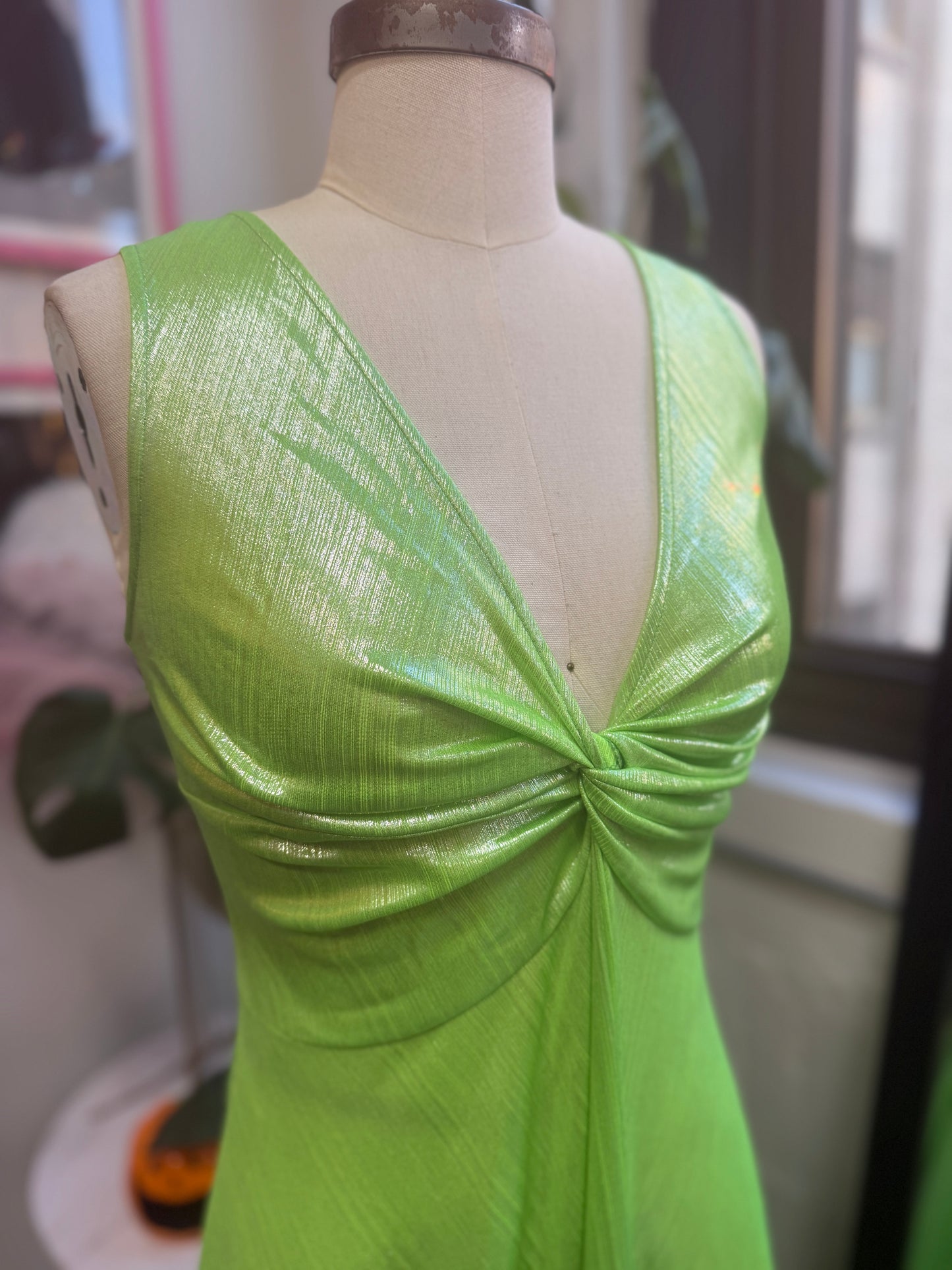 Siren Dress in Slime Queen Green XL