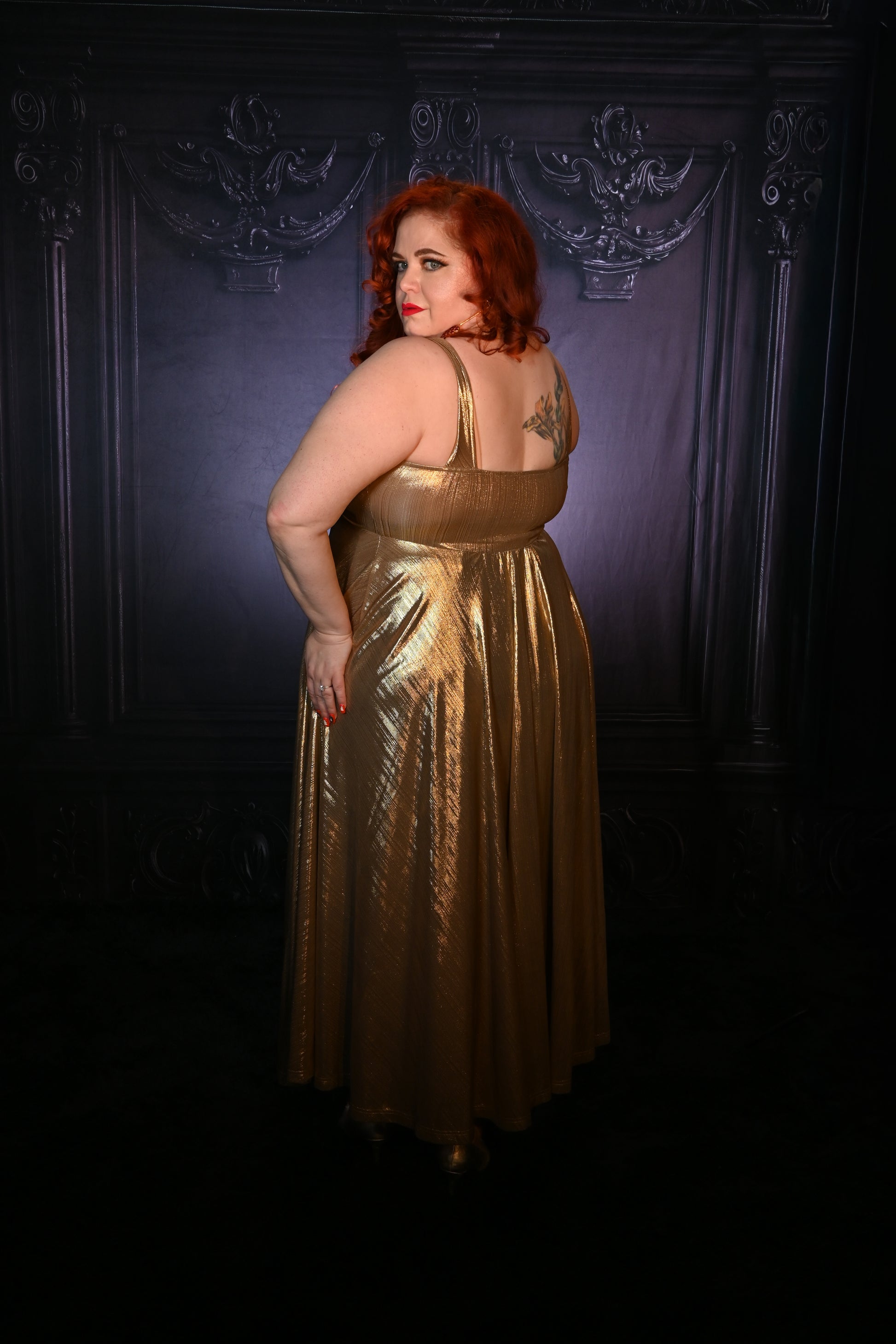 Siren Dress in Liquid Gold S Siren Dress in Liquid Gold S