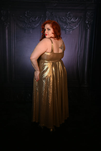Siren Dress in Liquid Gold
