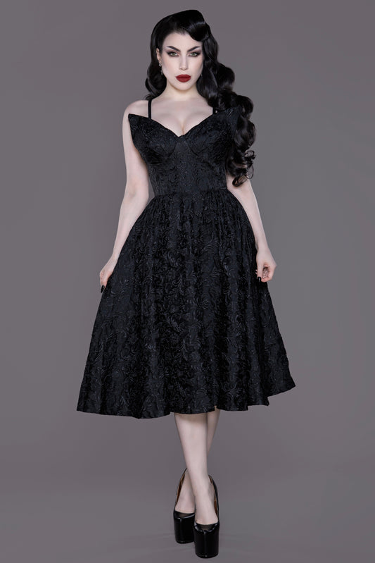 Weasel Wear Dragon Damask Swing Dress