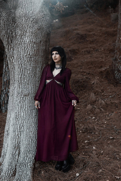 Eclipse Dress in Burgundy by Lively Ghosts
