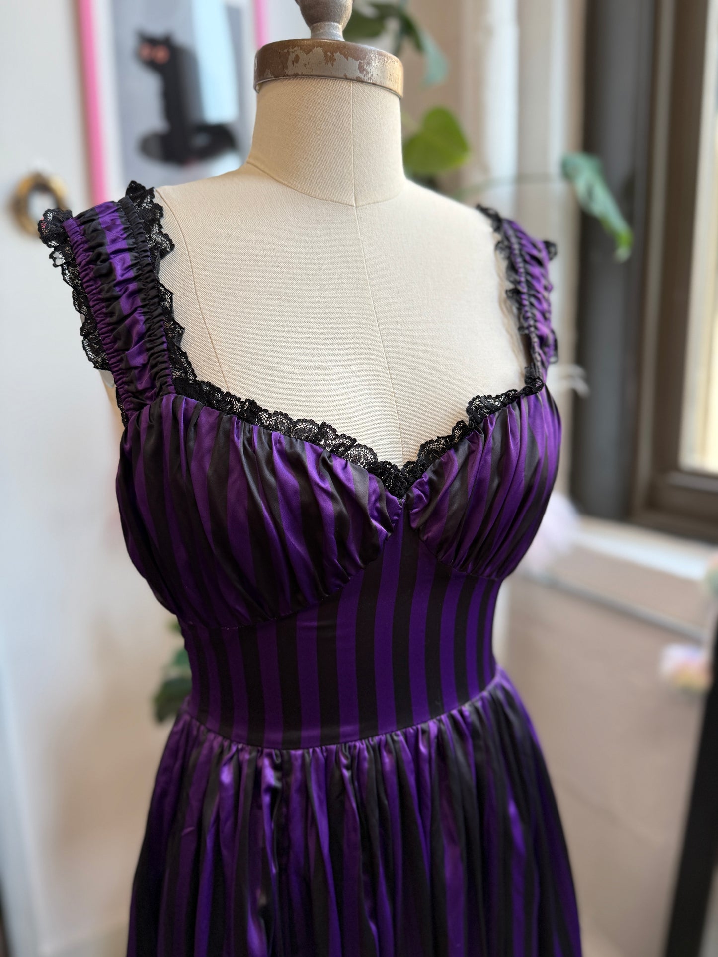 Cosette Maxi Dress in Violet Stripe