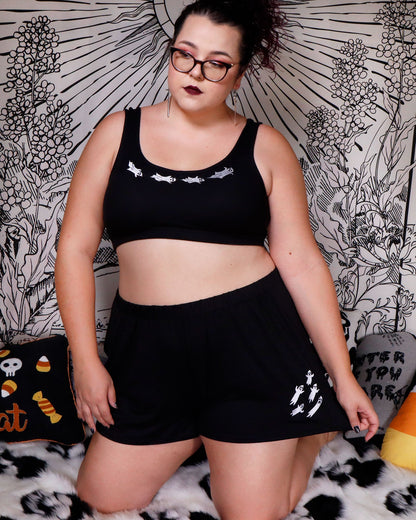 HOWLING GHOST - Thermal Bra Top by Black Thorn LA