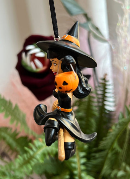 Bettie Page Witch Ornament - Midnight Ride by Retro a Go Go