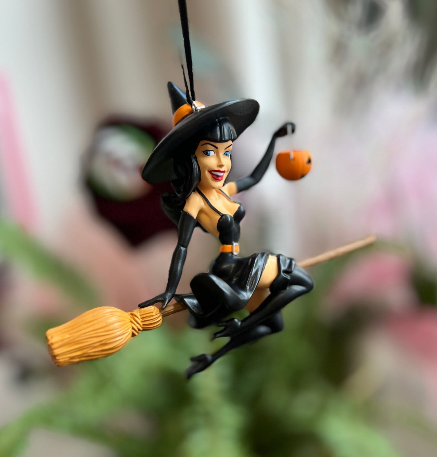 Bettie Page Witch Ornament - Midnight Ride by Retro a Go Go