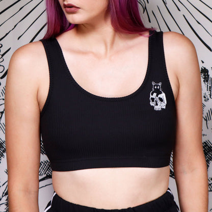 9 LIVES - Rib Bra Top by Black Thorn LA