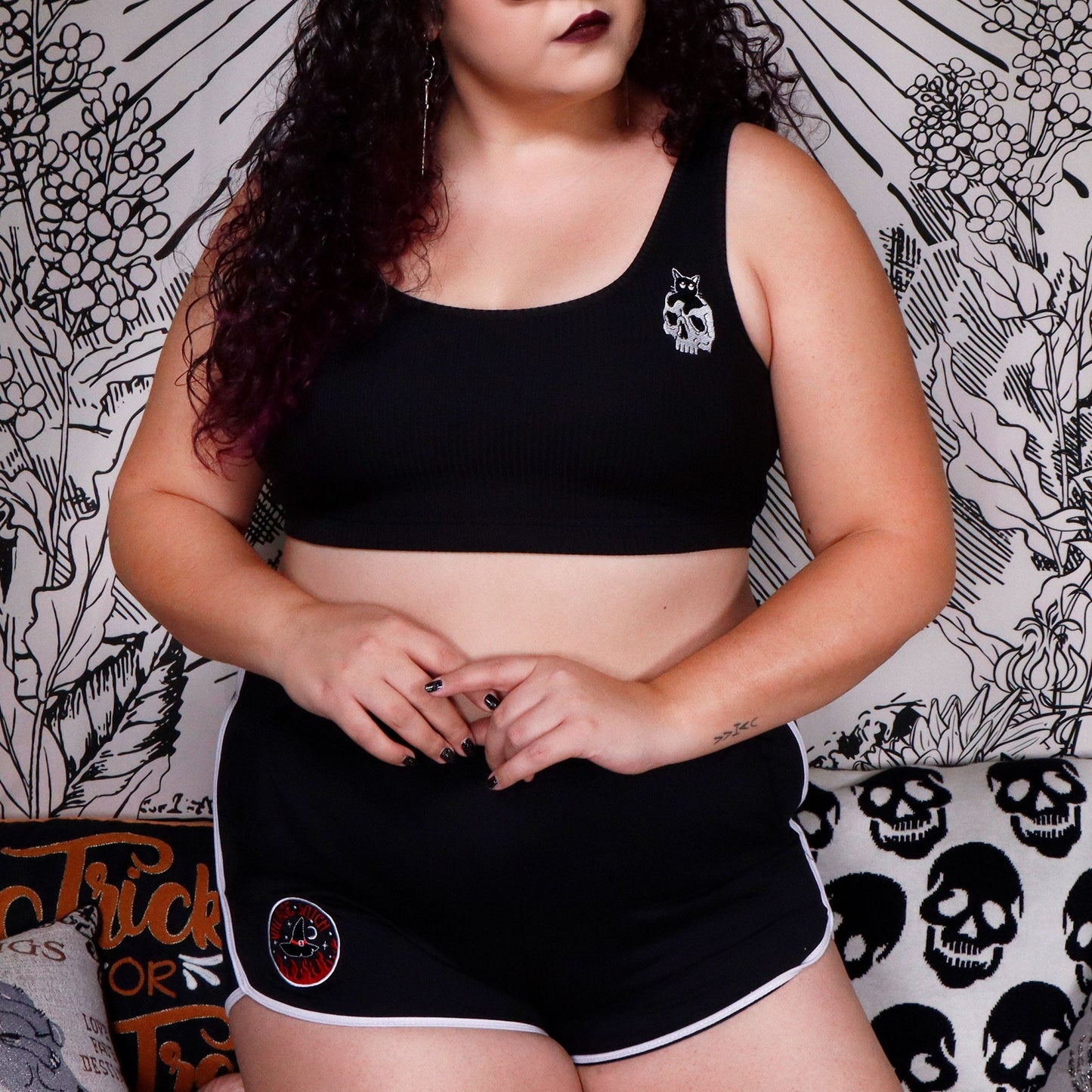 9 LIVES - Rib Bra Top by Black Thorn LA