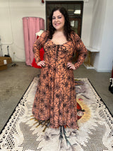 Willow Spiderweb Maxi Dress and Bolero in Vintage Peach