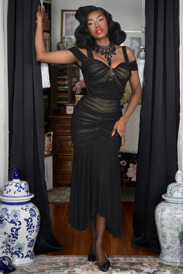 Mummy Ruched Illusion Dress by Weasel Wear