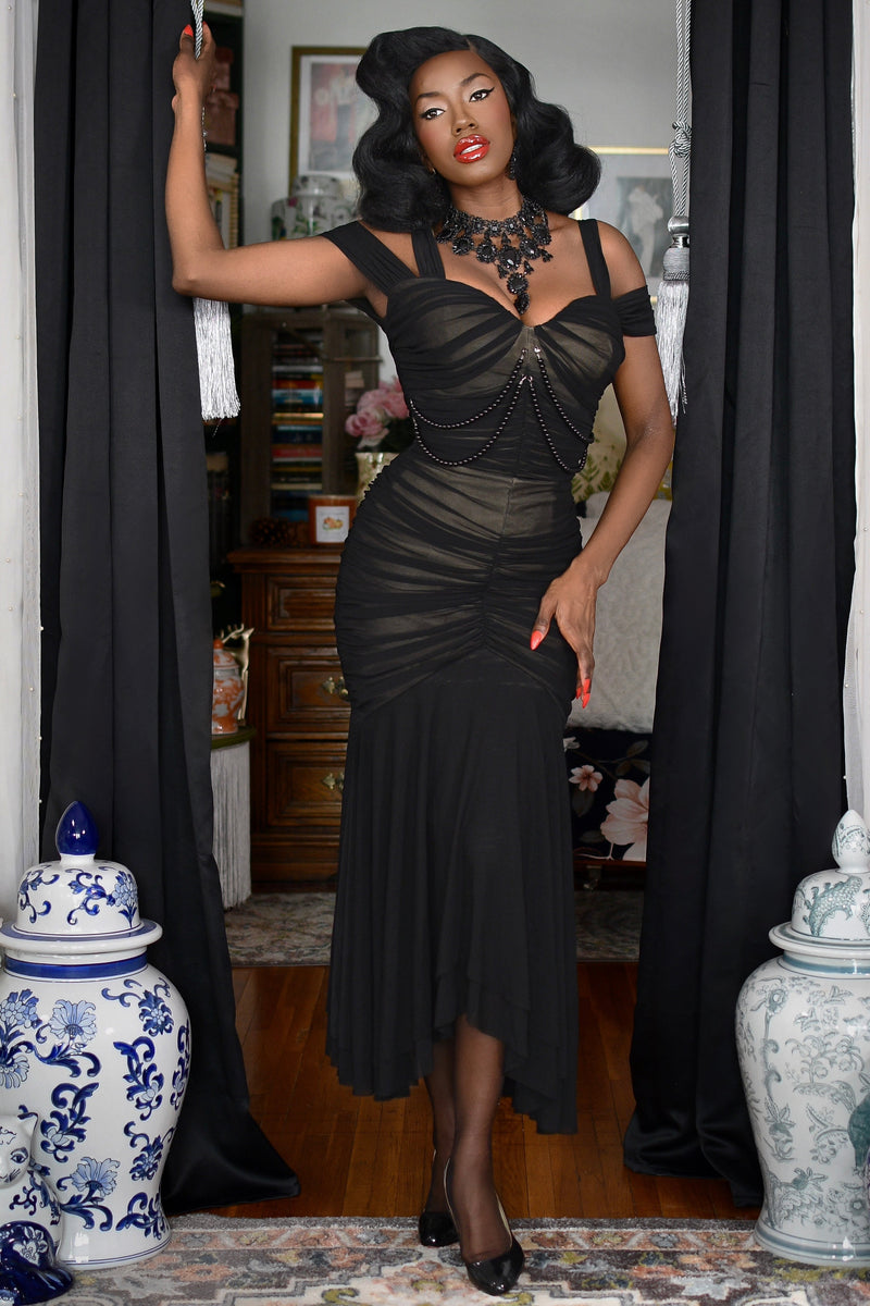 Mummy Ruched Illusion Dress by Weasel Wear