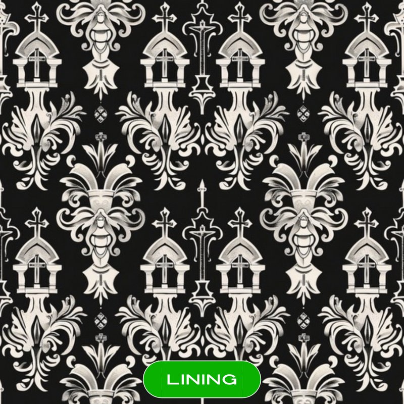 Weasel Wear Grim Reaper Velvet Gown + Removable Hood - Black Velvet Gown with Damask-Lined Hood (Haute Horror Finale Edition)