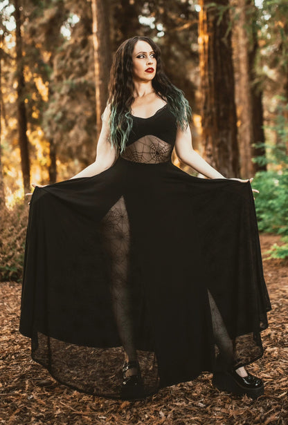 Arachnophobia Maxi Dress Pre-Sale by Weasel Wear