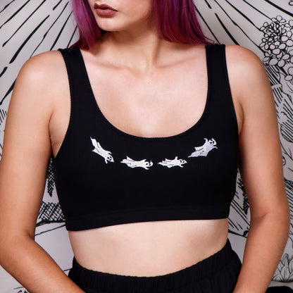 HOWLING GHOST - Thermal Bra Top by Black Thorn LA