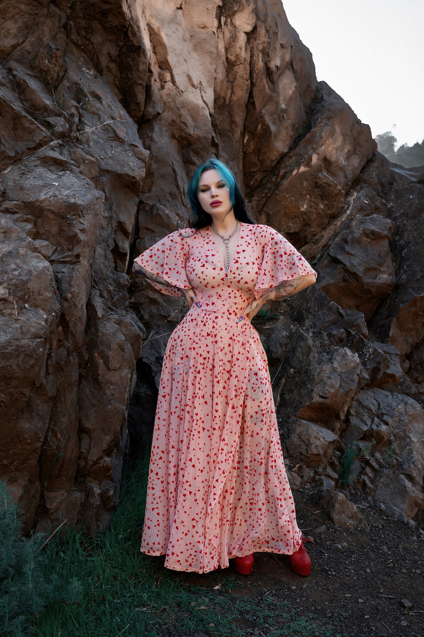 flocked mesh dress Whispering Garden flocked Mesh Maxi Dress - Olive - Stylish DRESSES