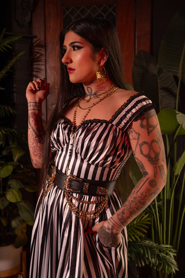 Cosette Maxi Dress in Sleepy Hollow Stripe