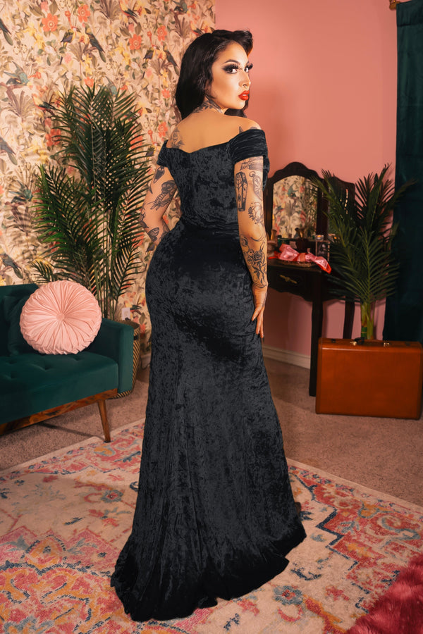 Oozma Onyx Velvet Gown by Weasel Wear