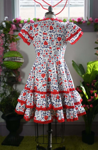 Adelaide Swing dress in Fragola Print