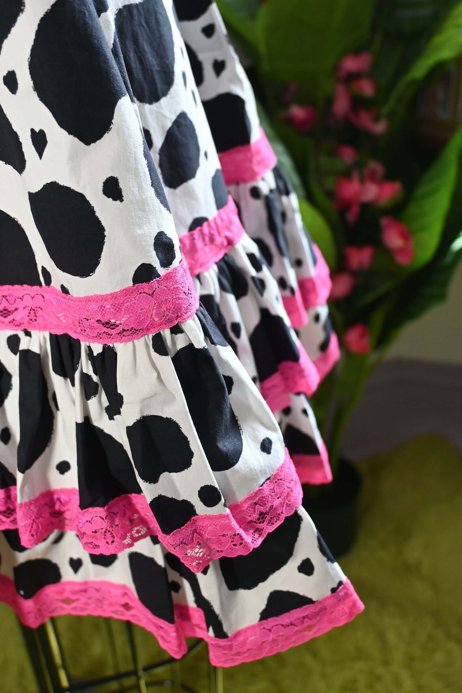 Adelaide Mini Swing dress in Bessie Moo Cow print M Adelaide Mini Swing dress in Bessie Moo Cow print M