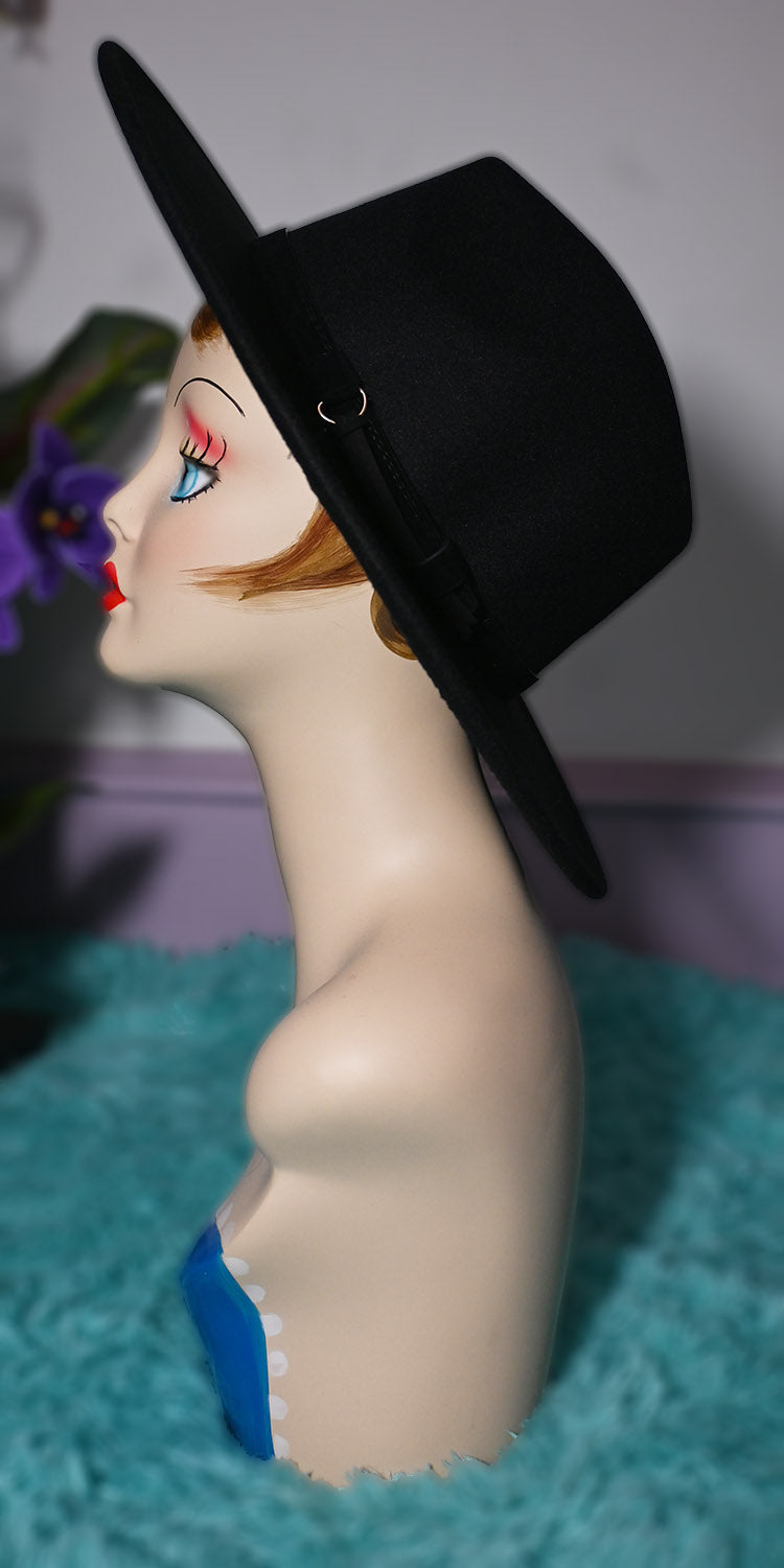 Thistles XL Vegan Felt Wide Brim Hat from Witchwood Bags