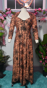 Willow Spiderweb Maxi Dress and Bolero in Vintage Peach