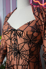 Willow Spiderweb Maxi Dress and Bolero in Vintage Peach