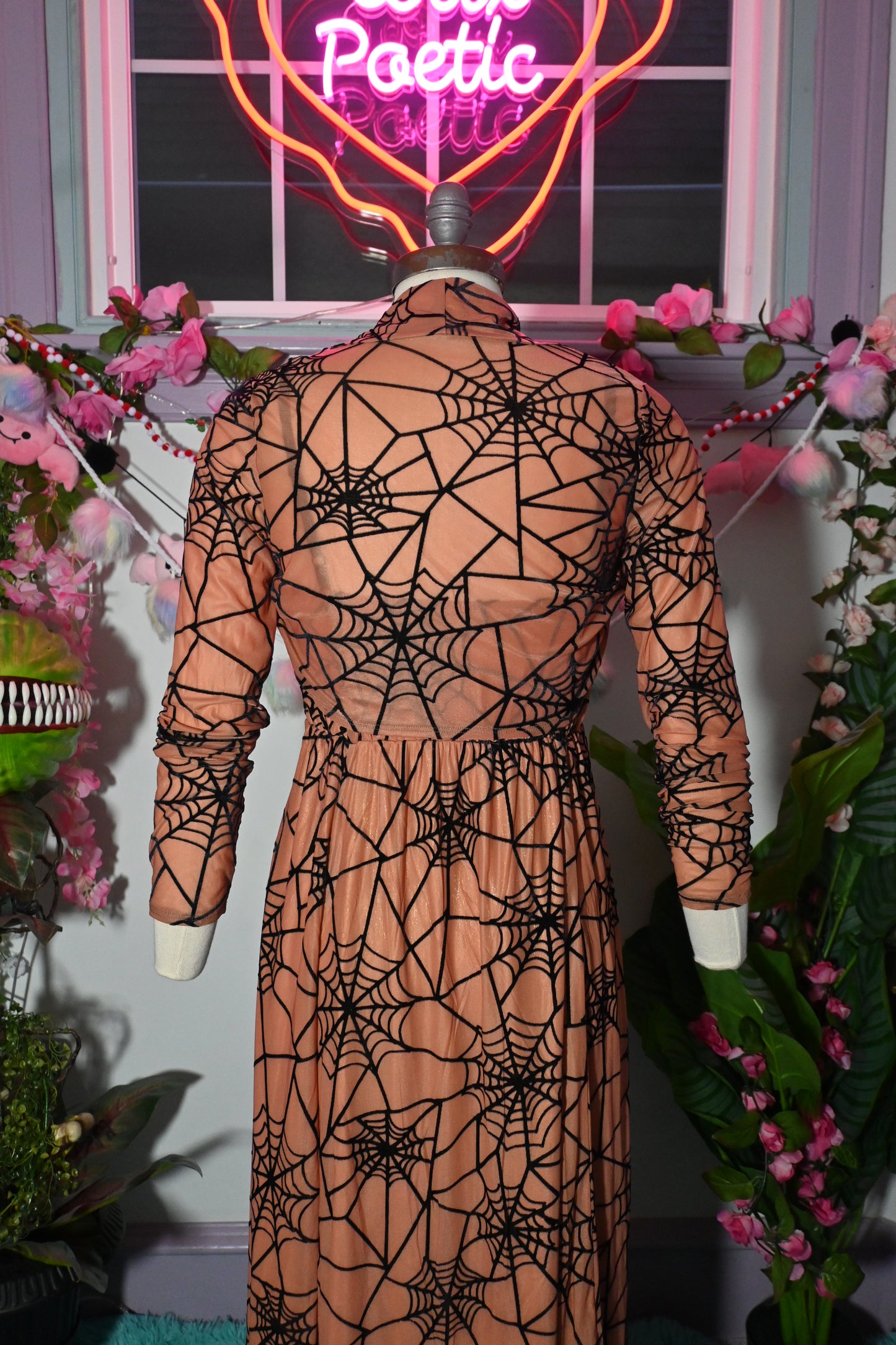 *PRE ORDER* Willow Spiderweb Maxi Dress and Bolero in Vintage Peach