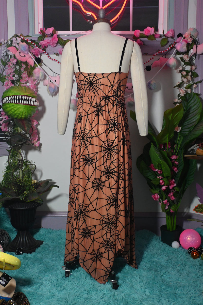 Willow Spiderweb Maxi Dress and Bolero in Vintage Peach