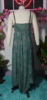 Willow Spiderweb Maxi Dress and Bolero in Mermaid Green