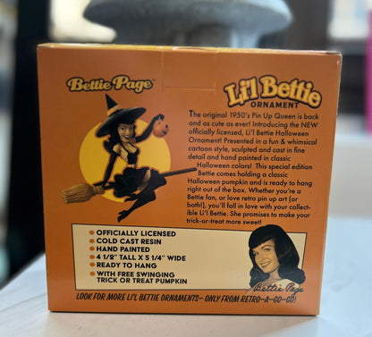 Bettie Page Witch Ornament - Midnight Ride by Retro a Go Go