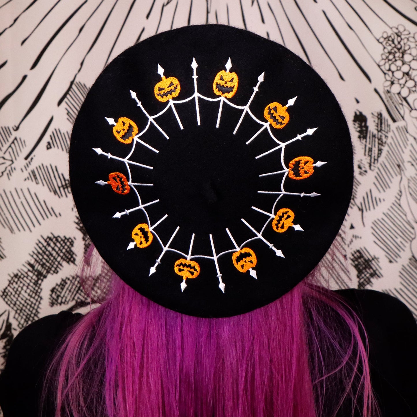 PUMPKIN PATCH GATES - Black Beret by Black Thorn LA