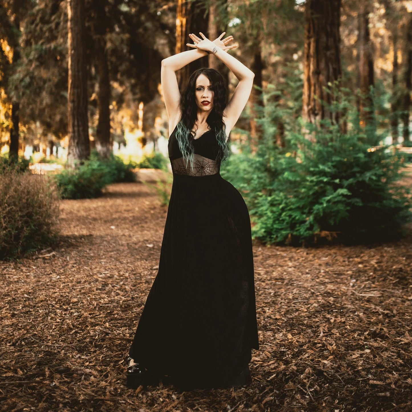 Arachnophobia Maxi Dress Pre-Sale by Weasel Wear