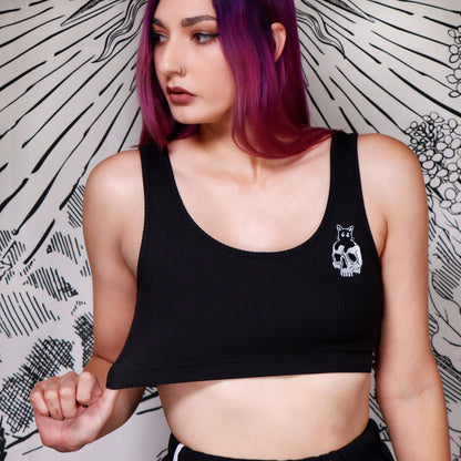 9 LIVES - Rib Bra Top by Black Thorn LA