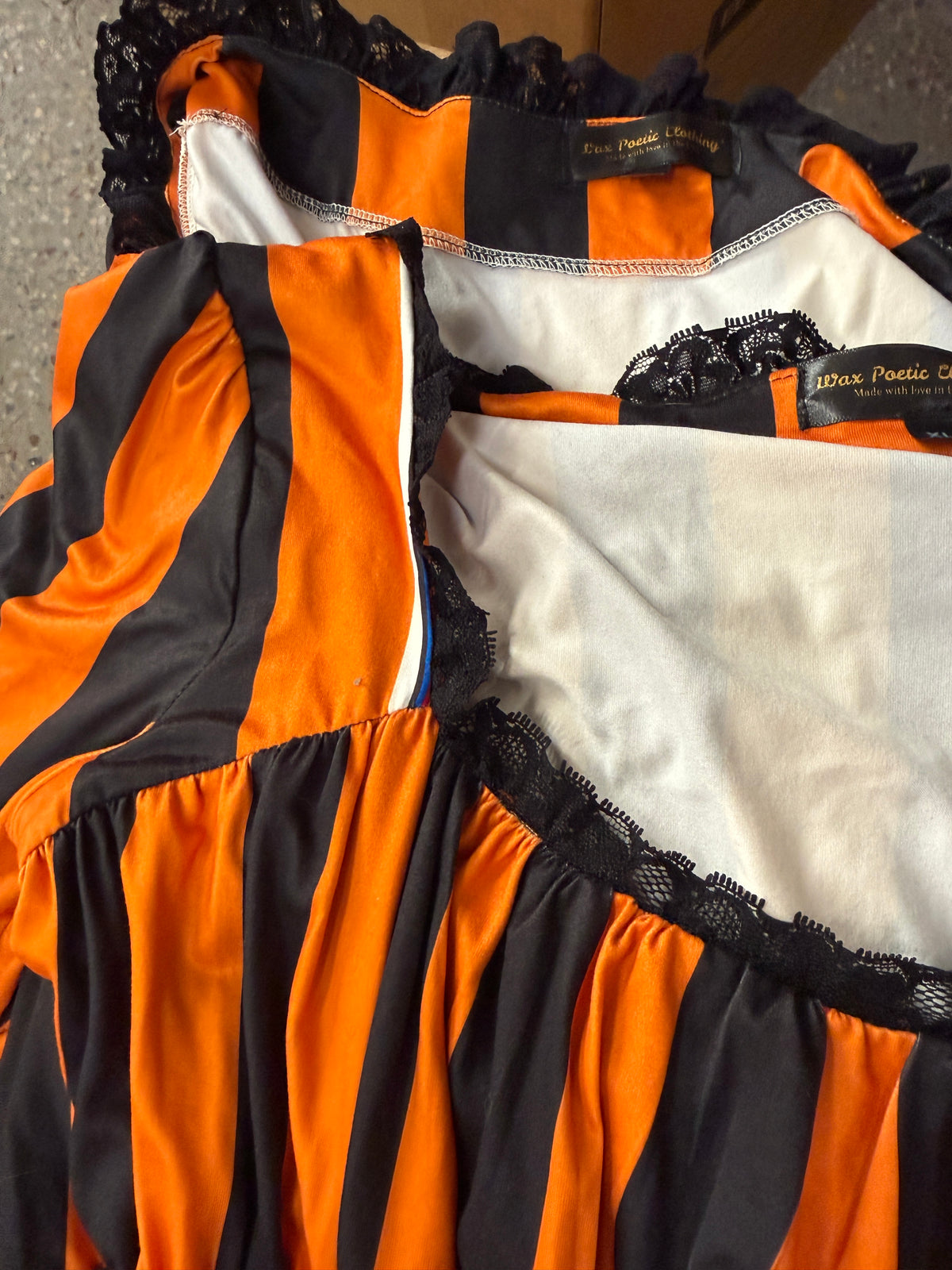 FLAWED Wednesday Dress in Pumpkin Spice Stripe