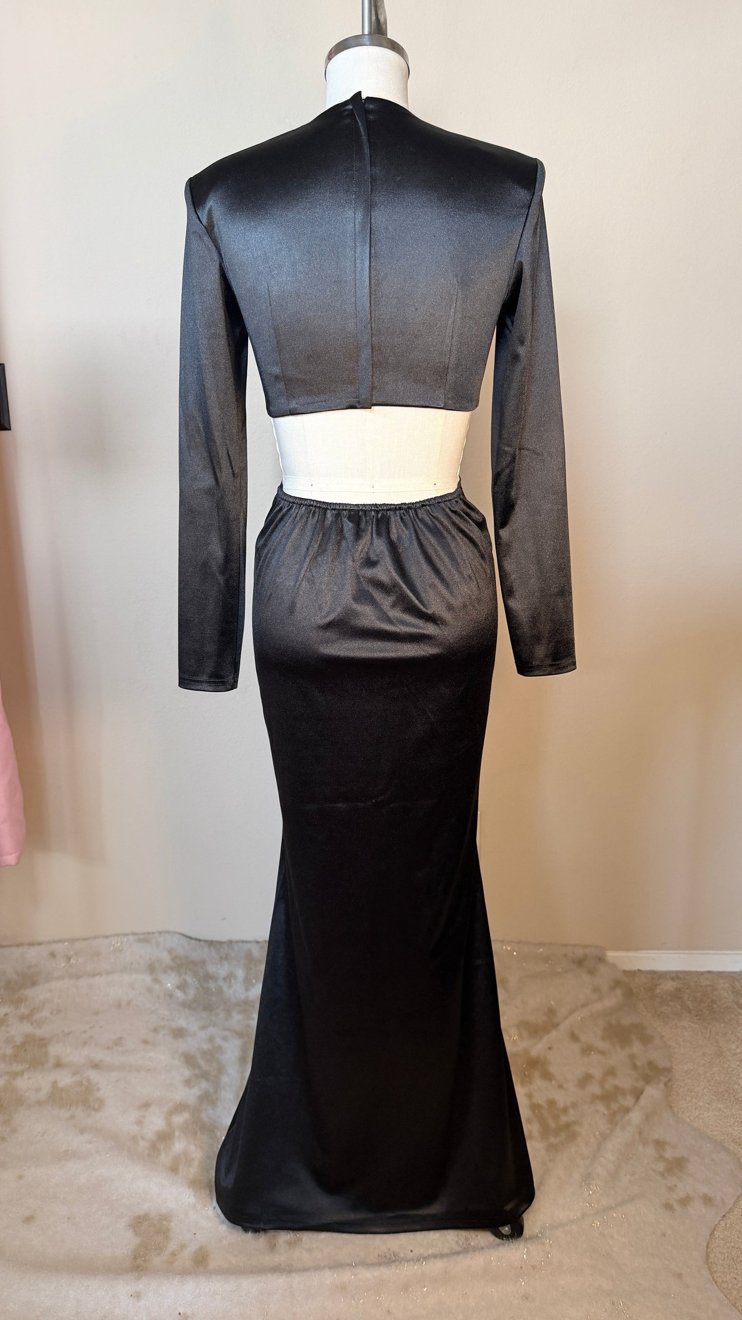 Smoke and Satin Dress by Elle Rebel